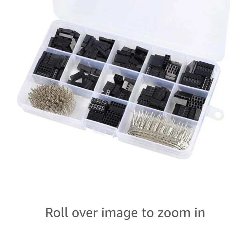 620pcs 2.54mm pitch 1/2/3/4/5/6 pin JST SM housing dupont connector kit (12)